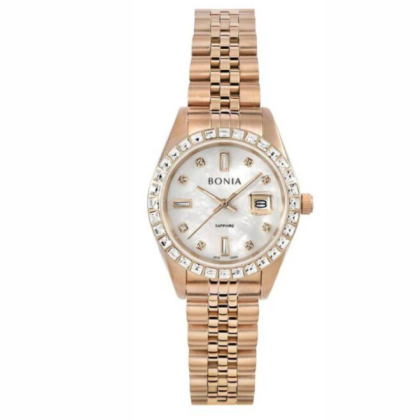 Bonia Women Elegance BNB10553-4557S Rose Gold Stainless Steel Casual Watch